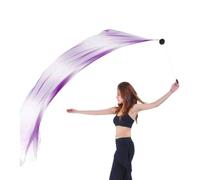 Belly Dance Veil, Silk Colorful Gradient Streamer with Ball | Lightweight Hand Wrap Veil for Adults, Women, Men, Stage Dancing, Church & Gymnastics