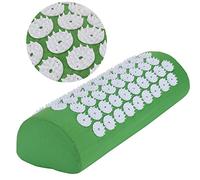 Belmalia Cuscino per agopressione per spalle e collo, rotolo per cervicale, cuscino per massaggio, cuscino per rilassamento, TCM Verde