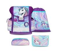 Belmil Classy 403-13/AG/S - Set di 4 zaini per la scuola, Unicorn Dream, m
