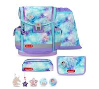 Belmil Classy Plus - Set di 6 zaini per la scuola, con portachiavi extra (405-78AG/S/K), Sirenette, Set per la scuola