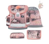 Belmil Classy - Set di 5 zaini per la scuola, con portachiavi extra, Rose Ballet, 36 x 32 x 19 cm