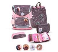 Belmil Premium Compact Plus - Set di 5 zaini ergonomici, AGR, cintura toracica, cintura in vita, chiusura magnetica (405-41/P/S), menta 2, 37 x 30.5 x 19 cm