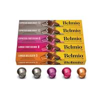 Belmio Capsule Compatibili Nespresso, Espresso & Lungo Pack, Capsule di Caffè a Tostatura Forte, Intensità da 8 a 12, Autentica Qualità Belga, 4 Varianti di Gusto, 50 unità.