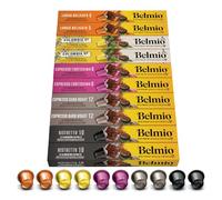 Belmio Capsule Compatibili Nespresso, Mix di Intensità Pack, Capsule di Caffè a Tostatura Forte, Intensità da 7 a 12, Autentica Qualità Belga, 5 Varianti di Gusto, 100 unità.