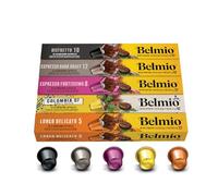 Belmio Capsule Compatibili Nespresso, Mix di Intensità Pack, Capsule di Caffè a Tostatura Forte, Intensità da 5 a 12, Autentica Qualità Belga, 5 Varianti di Gusto, 50 unità