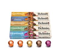 Belmio Capsule Compatibili Nespresso, Mix Gusti + Decaffeinato, Capsule di Caffè a Tostatura Forte, Intensità da 6, Autentica Qualità Belga, 5 Varianti di Gusto, 50 unità.