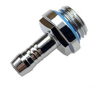 Belnotelt 6 raccordi filettati G1/4 per raffreddamento ad acqua, in ottone cromato, connettori rapidi a 2 tocchi, per serbatoio pompa del radiatore del PC, esagonali da 14 mm, compatibili con tubi ID