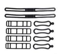 Belnotelt Cinghie di montaggio in silicone per luce bici, supporto flessibile in gomma per faro e fanale posteriore, vestibilità sicura sul telaio del reggisella, compatibile con mountain bike