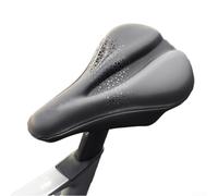 Belnotelt Coprisedile con memory foam e silicone, morbido cuscino per bici da strada, ammortizzante con texture antiscivolo (strisce nere)