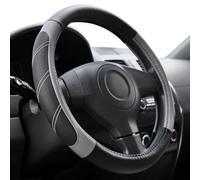 Belnotelt Coprivolante in pelle artificiale elasticizzato, adatto per interni auto, camion, SUV, protezione per tutte le stagioni, nero, grigio, rosso, marrone, blu, beige (grigio)