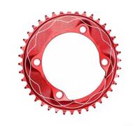 Belnotelt Corona stretta larga 110BCD 4 bulloni con offset da 3 mm, corona per bici da strada per ghiaia MTB, design con denti anti-goccia, nero, rosso, viola, rosa (40T rosso)