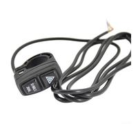 Belnotelt Doppio singolo interruttore di pericolo, per bicicletta elettrica e scooter, pulsante indicatore di montaggio da 22,2 mm con cavo lungo, kit di conversione bici in nylon