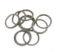 Belnotelt Fermi a sfera per sterzo bicicletta, 40 mm, cuscinetti in gabbia in acciaio, per forcella anteriore e mozzi MTB, design in metallo, per una guida fluida, tonalità argento, 10 pezzi