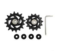 Belnotelt Kit di pulegge per deragliatore posteriore, 2 pezzi, ruote guida 14T + 16T per SRAM AXS a 12 velocità, cuscinetti in lega di alluminio e nylon, aggiornamento silenzioso per mountain bike e
