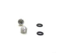 Belnotelt Kit di viti di spurgo per freni a disco idraulico con O-Ring, per Elixir Serie 9 XX, set di riparazione anelli di tenuta in acciaio argento, per manutenzione pinze bici, 2 pezzi