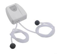 Belnotelt Pompa silenziosa per acquario, alimentata a energia solare, 2600 mAh, aeratore per laghetto con ricarica USB, ossigenatore per serbatoio esterno per giochi d'acqua da giardino, nero bianco