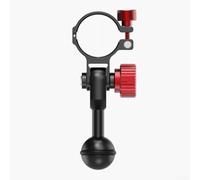 Belnotelt Supporto per torcia da ciclismo, staffa a testa sferica in lega di alluminio per connettore da 1 pollice, staffa per luce manubrio bici per lampada da immersione da 30-32 mm