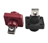 Belnotelt Terminale batteria interamente in rame da 120 A, set di connettori per accumulo di energia al litio ad alta corrente per sistemi inverter solari EV, colore rosso e nero (confezione da 2)