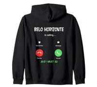 Belo Horizonte Chiama e Devo Andare in Brasile in Viaggio Felpa con Cappuccio