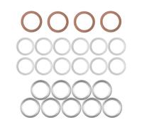 BELOMI 25PCS Auto Trasferimento Olio Guarnizione Rondella Caso, OEM#12157-10010 90430-24003 90430-A0003 Automotive Trasmissione Differnenziale Scarico Crush Kit Guarnizioni Piane Tappo di Tenuta,