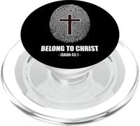 Belong to Christ Faith Fingerprint Cross Isaiah 43:1 PopSockets PopGrip per MagSafe