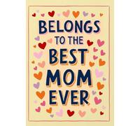 Belongs to the Best Mom, Personalized Squared Grid Notebook, 100-sheet, 200 pages, format A5, glossy cover, Mother's Day: Cute and Practical Gift for Your Amazing Mom