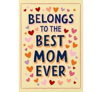 Belongs to the Best Mom, Personalized Squared Grid Notebook, 50-sheet, 100 pages, format A5, glossy cover, Mother's Day: Cute and Practical Gift for Your Amazing Mom
