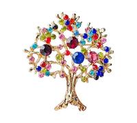 Belons, spilla da sposa con albero della vita, in lega di strass, spilla da sposa per matrimoni, banchetti, bouquet
