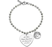 Beloved ❤️ Bracciale da donna, braccialetto in acciaio con cristalli briolè neri emozionale - frasi, pensieri, parole con charms - ciondolo pendente - misura regolabile - incisione (SILVER MOD 2)