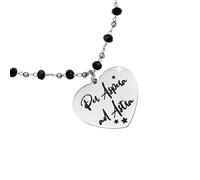 Beloved ❤️ Bracciale da donna, braccialetto in acciaio emozionale - frasi, pensieri, parole con charms - ciondolo pendente - misura regolabile - incisione - argento (FR6)