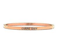 Beloved Bracciale da donna in acciaio Emozionale - frasi, pensieri, parole con charms - incisione su due lati - colore silver (MOD 19 Rose Gold)