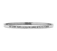 Beloved Bracciale da donna in acciaio Emozionale - frasi, pensieri, parole con charms - incisione su due lati - colore silver (BL5 Silver)