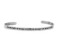 Beloved Bracciale da donna in acciaio Emozionale - frasi, pensieri, parole - incisione smaltata - struttura rigida aperta 4 mm (Mod. 5)