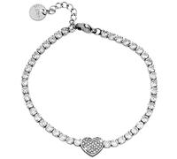 Beloved ❤️ Bracciale Tennis con charm donna e ragazza - Charm a tema con pavè di cristalli - Lunghezza regolabile con moschettone