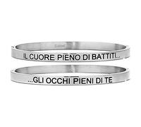Beloved Bracciale uomo in acciaio Emozionale - frasi, pensieri, parole - bracciale rigido - incisione su due lati (BL2)