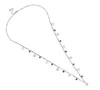 Beloved ❤️ Collana Essential lunga con con cristalli rossi e charms pendenti - Realizzata in acciaio inossidabile - Charms a tema stella e cuore