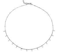 Beloved ❤️ Collana girocollo stretto da donna Essential con Micro Charms a tema - Lunghezza regolabile chiusura con moschettone (Fulmini e Stelle, Silver)