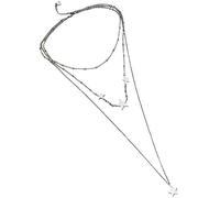 Beloved ❤️ Collana girocollo triplo da donna in acciaio con 4 stelle pendenti - lunghezza regolabile, chiusura moschettone, ciondoli a forma di stelline