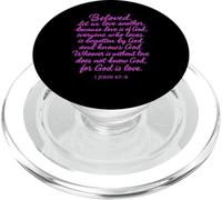 Beloved Let Us Love One Another 1 Giovanni 4:7 Versetto della Bibbia Pregare PopSockets PopGrip per MagSafe