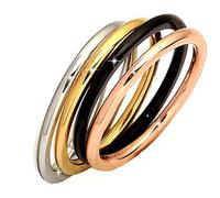 Beloved ❤️ set 4 anelli da donna, fede, fedina in acciaio inossidabile con cristalli diverse misure e colori indossabili insieme o separatamente, anello donna (14)