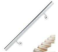 BelovedYard Corrimano in acciaio inox, 50 cm, ringhiera per scale, interni ed esterni, montaggio a parete V2A