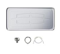 Below Drainage Air Conditioning Drip Tray, Stainless Steel Condensate Tray, Thickened Material, Drainage Kit,Condensate Drain Pan Air Conditioner Accessories(93 * 44 * 3.5cm)