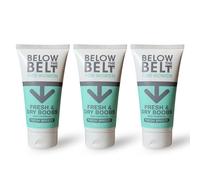 Below The Belt Fresh And Dry Boobs Under Breast Anti Chafe Cream 3 x 75ml | Fresh Breeze scented. Helps reduce under breast sweat with a talc free, anti sweat formula for all-day comfort.