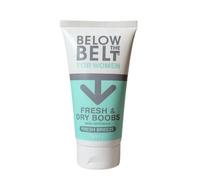 Below The Belt Fresh and Dry Boobs, Under Breast Sweat Care Cream with Fresh Breeze Scent, Under-Bust Anti-Sweat and Anti-Chafing Formula, Talc Free - 75ml