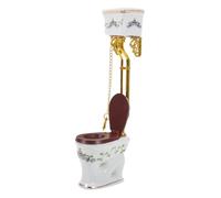 BELOWSYALER 1/12 Scala Ceramica Minuscola Toilette Per Le Case Delle Bambole Accessorio Bagno Realistico Miniature Mobili Modello