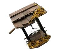 BELOWSYALER 1/12 Scala Dollhouses Mobili In Legno Corridoio Ben Maniglia Rotante e Modello di Sollevamento Secchio per la Decorazione in Miniatura