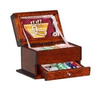 BELOWSYALER 1/12 Scala Miniatura Cucire Kit di Strumenti di Bambola Accessori Mobili Display Realistico Scena Per Le Case Delle Bambole Collezionista
