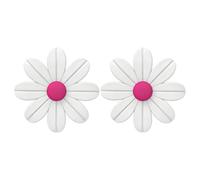 BELOWSYALER 1 paio di cuffie elastiche decorazioni floreali in silicone delicato sulla pelle accessori per gli amanti della musica cuffie fiore accessorio