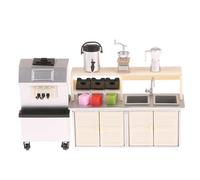 BELOWSYALER 5PCS 1/12 Miniatura Caffetteria Scena Set Accessori Casa di Bambola Mobili Per Realistico Cafe Scene Display