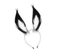 BELOWSYALER Accessorio per orecchie da coniglio in peluche per feste in costume, giochi di ruolo e eventi di Halloween, morbide fasce per orecchie di animali